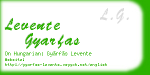levente gyarfas business card