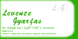 levente gyarfas business card